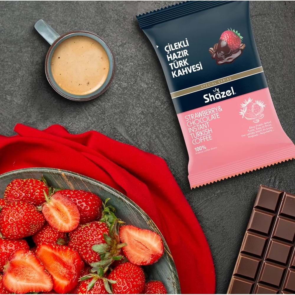 Shazel Çilek Hazır Türk Kahvesi 100gr -16 * 4