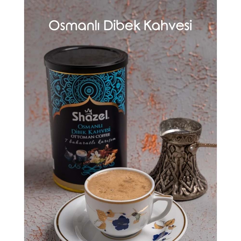 Shazel Hazır Osmanlı Dibek Kahvesi 250gr Silindir Kutu -12 Ad