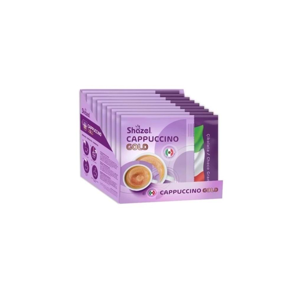 Shazel Cappuccino + Granül Çikolata Soslu 25 Gr - 12 Ad * 12 Kutu
