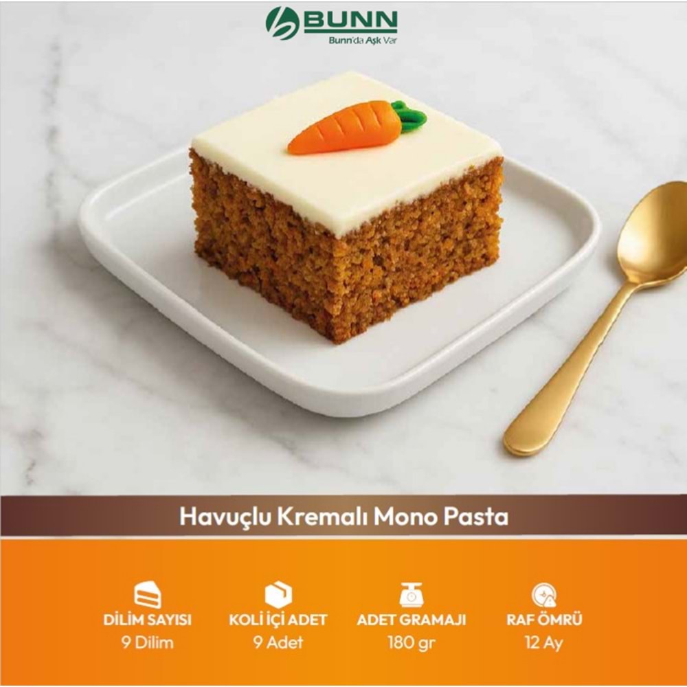 Bf Havuçlu Kremalı Mono Pasta 180Gr 9Ad*9