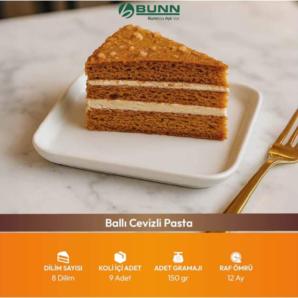 Bf Ballı Cevizli Pasta 150Gr 8Dlm*9