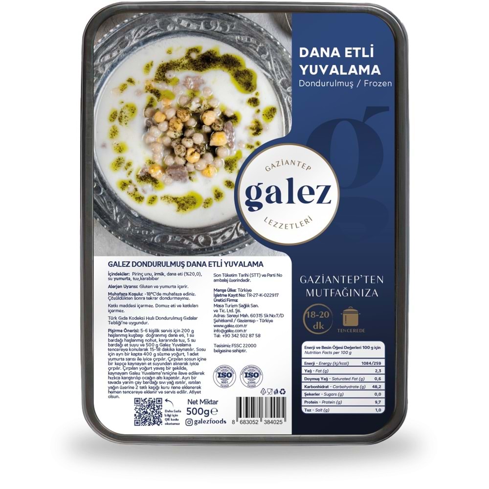 Galez Dana Etli Nohutlu Yuvarlama H-50 Tabak 400Gr*16 Market