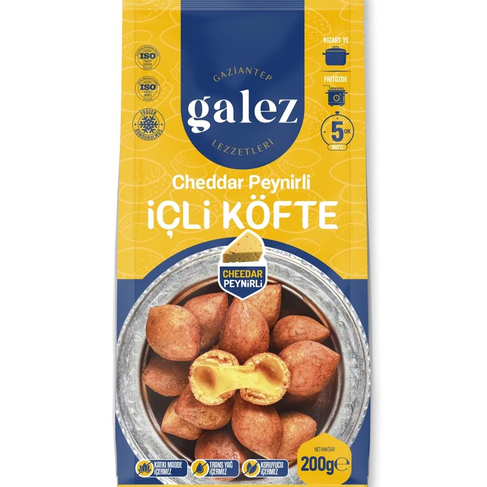 Galez İçli Köfte Cheddar Peynirli Mini Poşet 200gr*15 Market