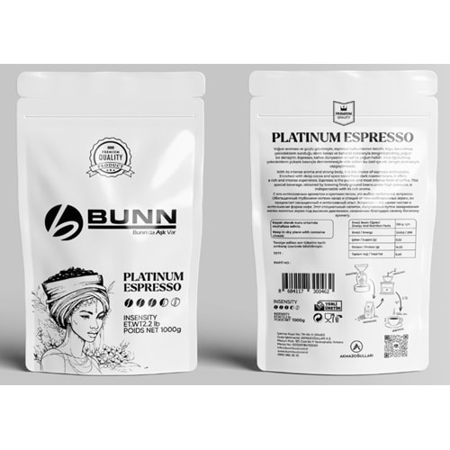 BF Platinum Espresso Çekirdek Kahve 1Kg*5