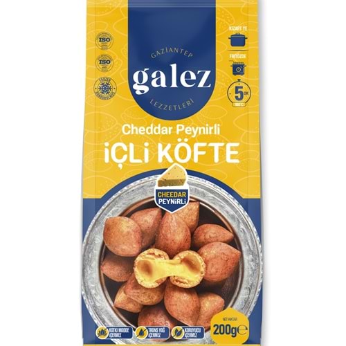 Galez İçli Köfte Cheddar Peynirli Mini Poşet 200gr*15 Market