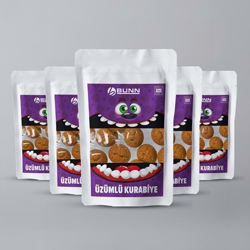 Bunn Food Üzümlü Kurabiye 55 Gr*5