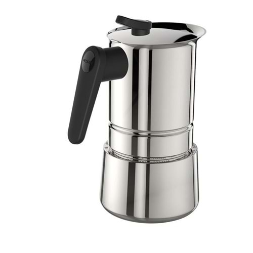 Pedrini - 4 Cup Paslanmaz Çelik Moka Pot