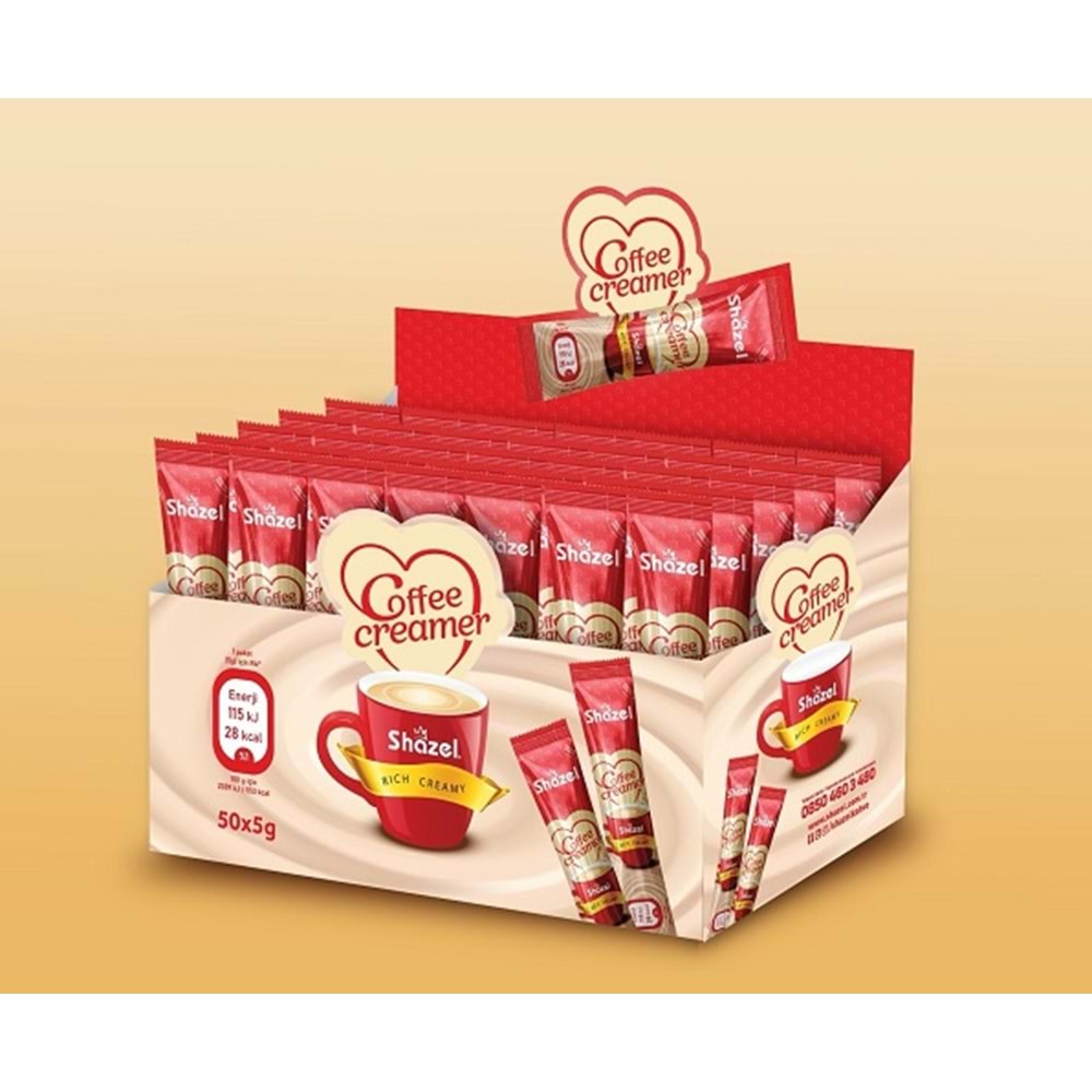 Shazel Coffee Creamer 5 Gr - 50 Ad * 20 Kutu