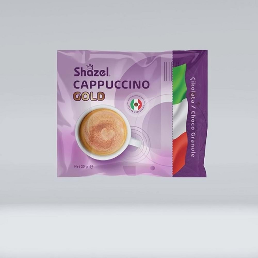 Shazel Cappuccino + Granül Çikolata Soslu 25 Gr - 12 Ad * 12 Kutu