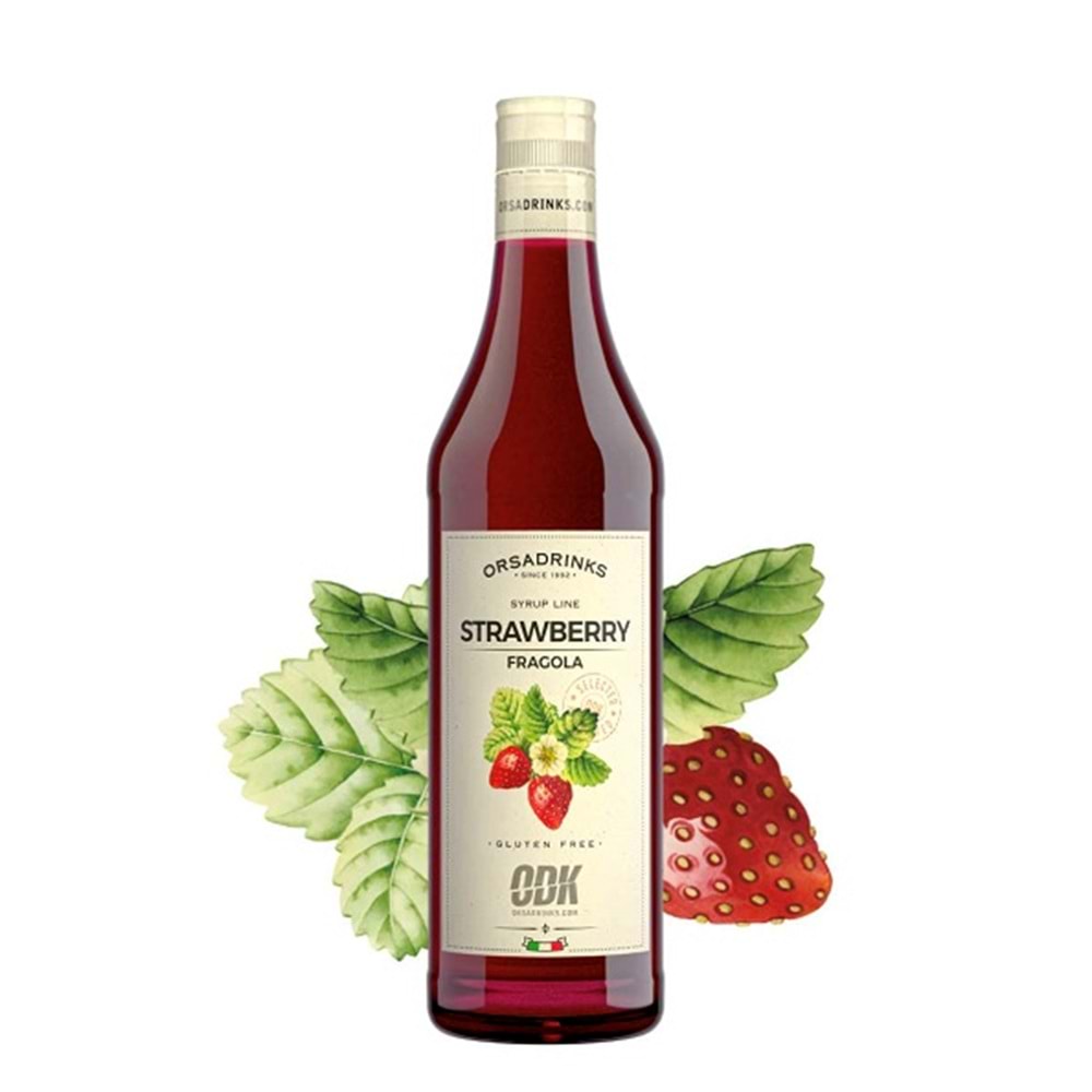 Odk Strawberry (Çilek) Şurup 750 ml Cam * 6