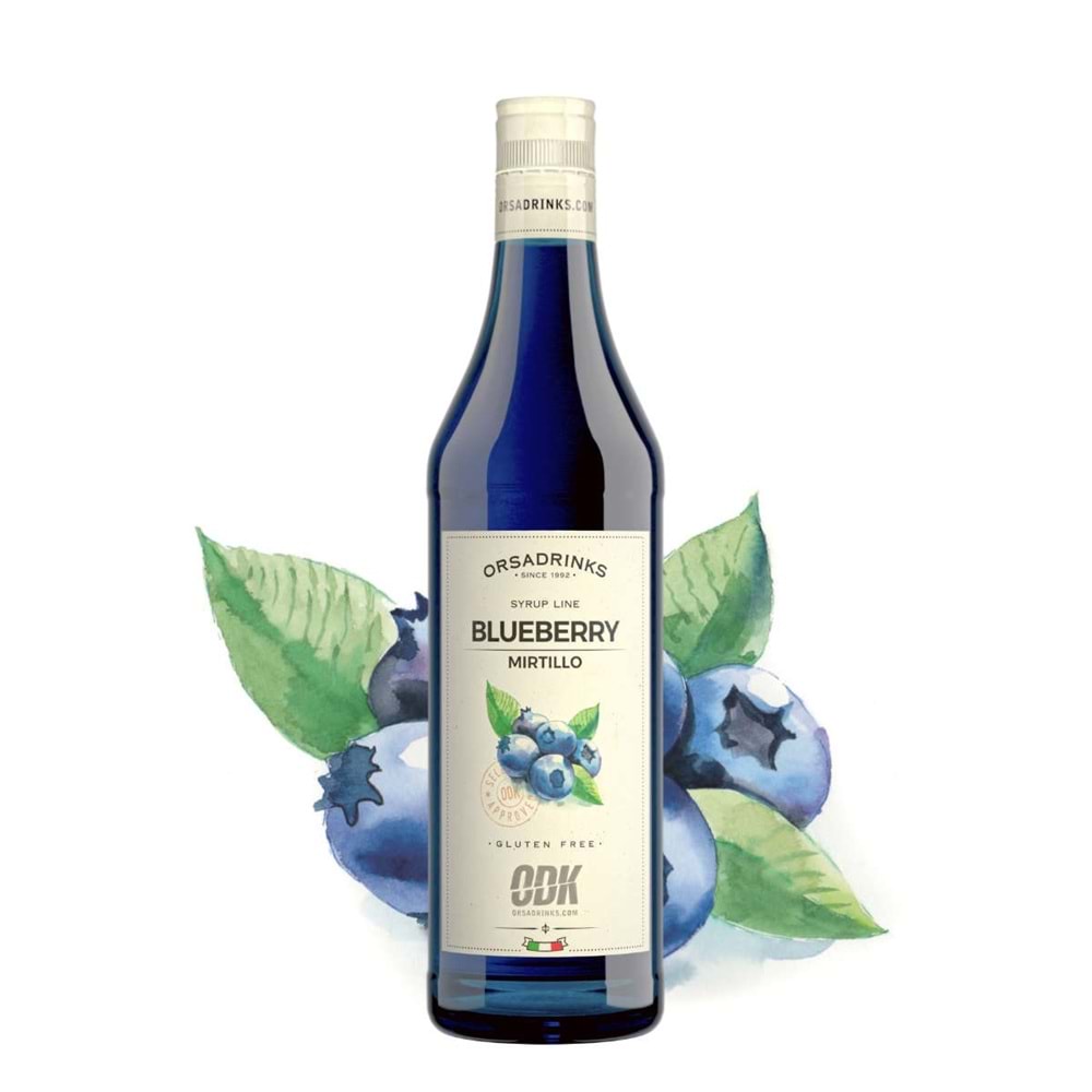 Odk Blueberry (Yaban Mersini) Şurup 750 ml Cam * 6